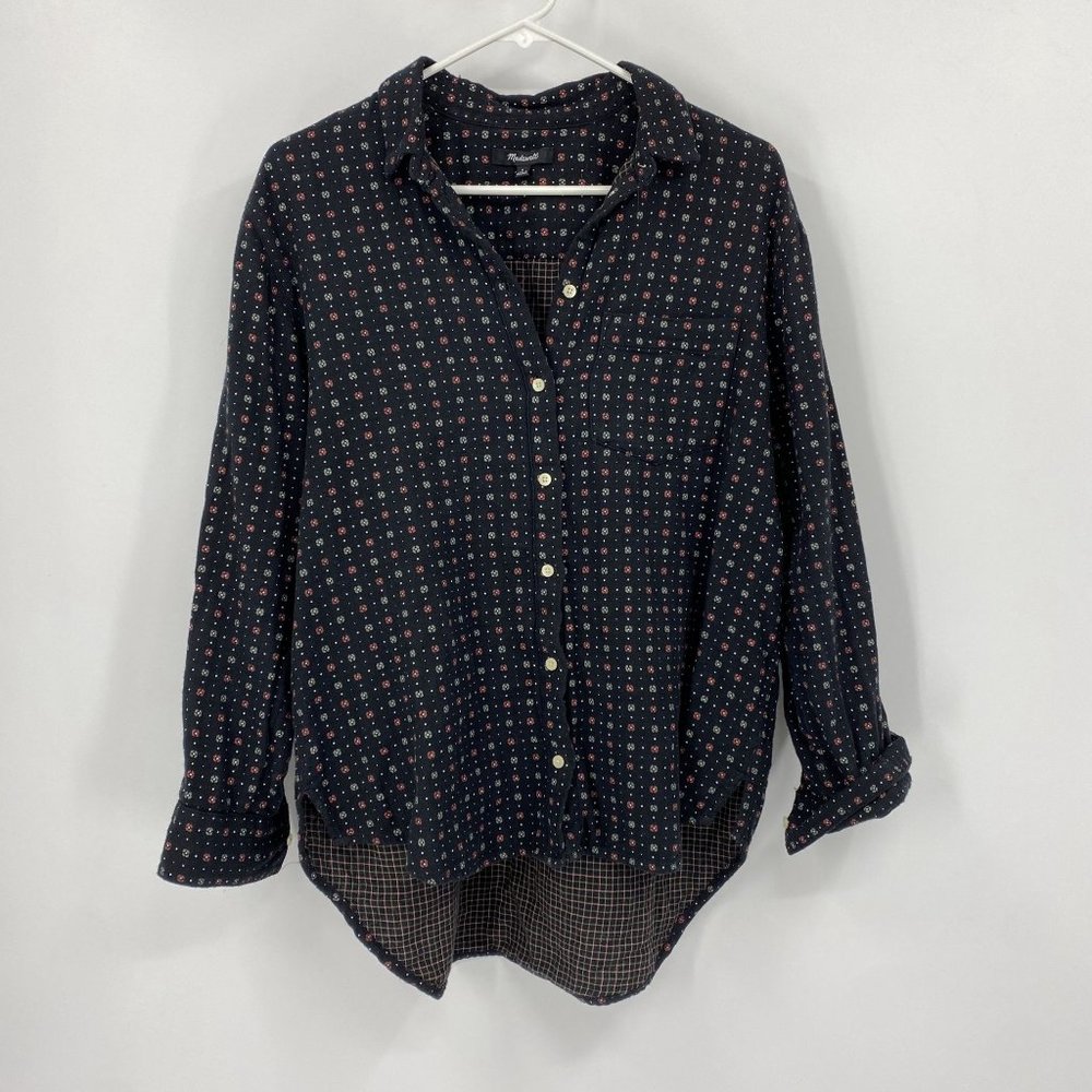 Madewell Oversized Ex-Boyfriend Shirt in Mayfair Foulard Small